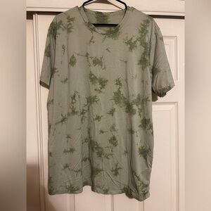 Lululemon Fundamental Tee Short Sleeve Tie Dye Green T-Shirt Mens Large